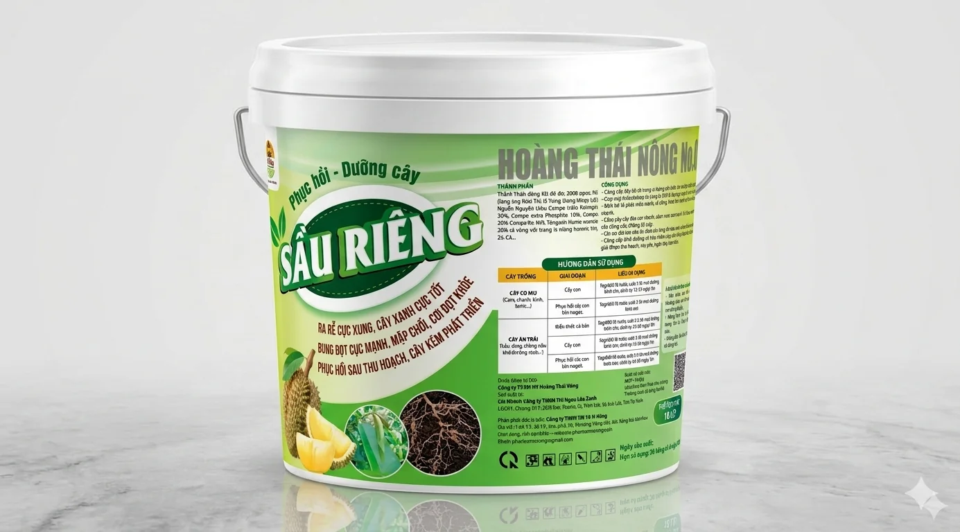 VÌ NÔNG NO.01 SẦU RIÊNG – PHỤC HỒI, DƯỠNG CÂY SẦU RIÊNG (THÙNG 18 LÍT)